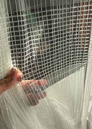 Beyaz Modern Düz Tül Perde - Görsel 4