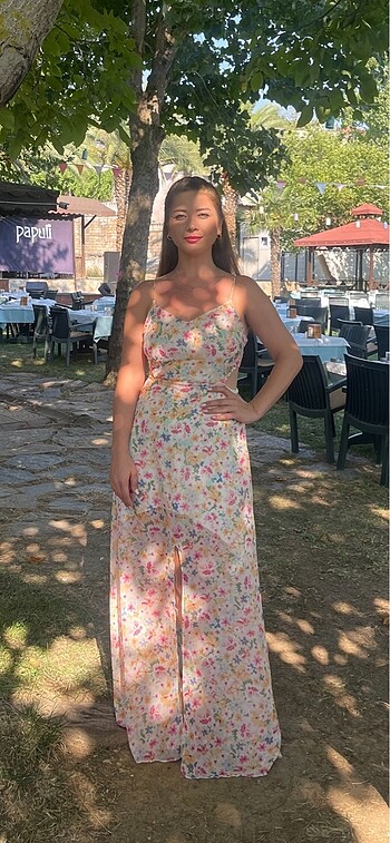 Trendyol & Milla Uzun çiçekli şifon elbise