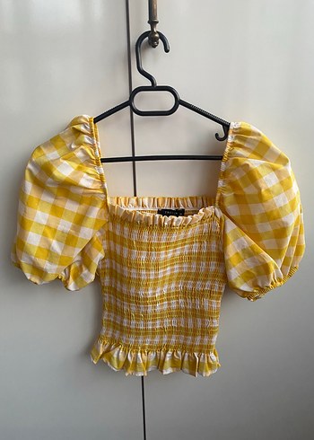 Trendyol & Milla Sarı Mini Bluz