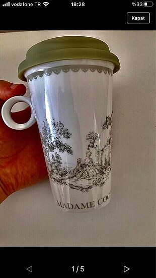 Madame coco silikon kapaklı kupa