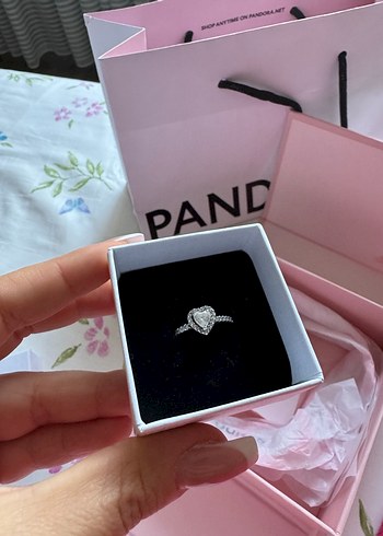  Beden gri Renk Pandora Kadın kalpli yüzük