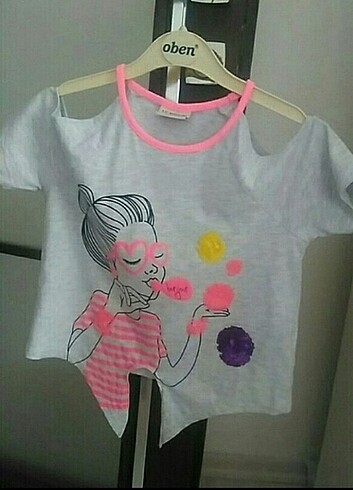 kız çocuk crop tişört 