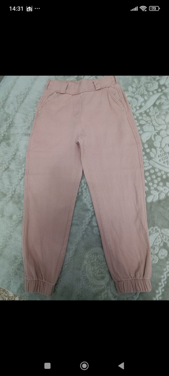 pudra kız çocuk ceket pantolon takım - Görsel 3