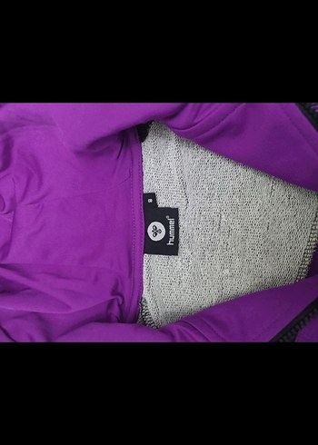Kız Çocuk Kapüşonlu Mor Fermuarlı Ceket - Görsel 4