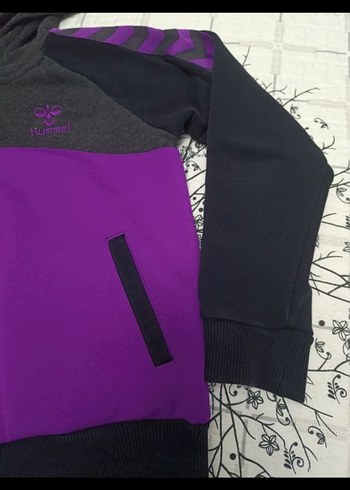 Kız Çocuk Kapüşonlu Mor Fermuarlı Ceket - Görsel 3