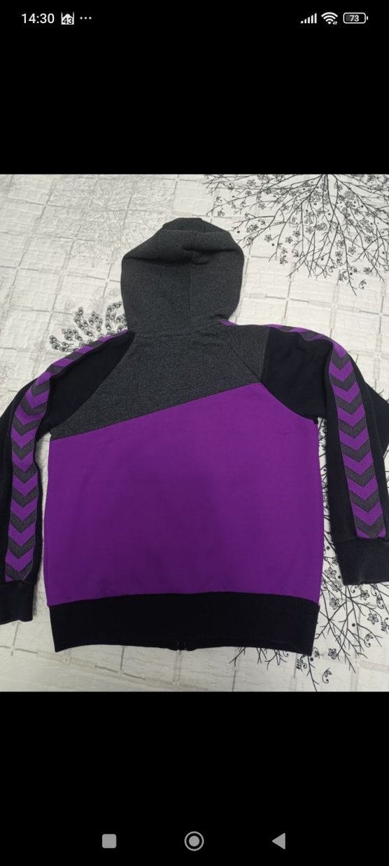 Kız Çocuk Kapüşonlu Mor Fermuarlı Ceket - Görsel 2