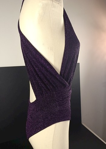 Mor Drapeli Kadın Mayo - Görsel 4