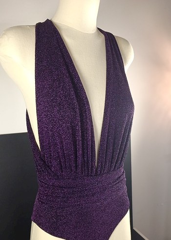 Mor Drapeli Kadın Mayo - Görsel 2