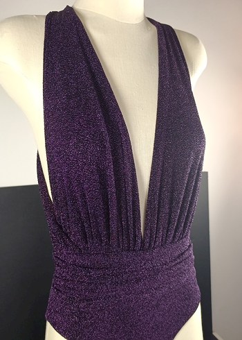 Mor Drapeli Kadın Mayo - Görsel 3