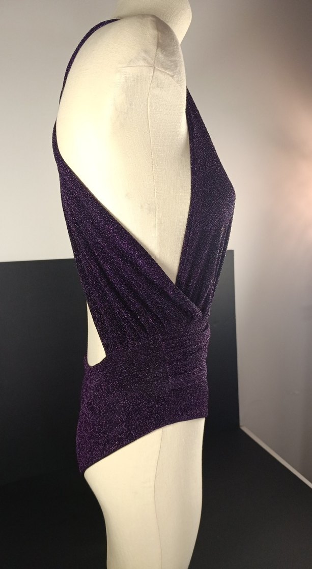 Mor Drapeli Kadın Mayo - Görsel 4