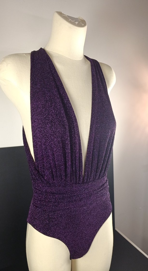 Mor Drapeli Kadın Mayo - Görsel 2