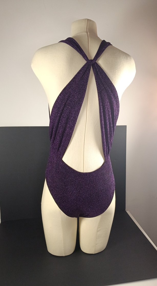 Mor Drapeli Kadın Mayo - Görsel 5