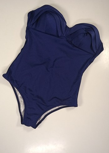 Mavi Straplez Kadın Mayo - Görsel 5