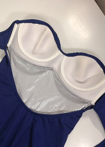 Mavi Straplez Kadın Mayo - Görsel 7