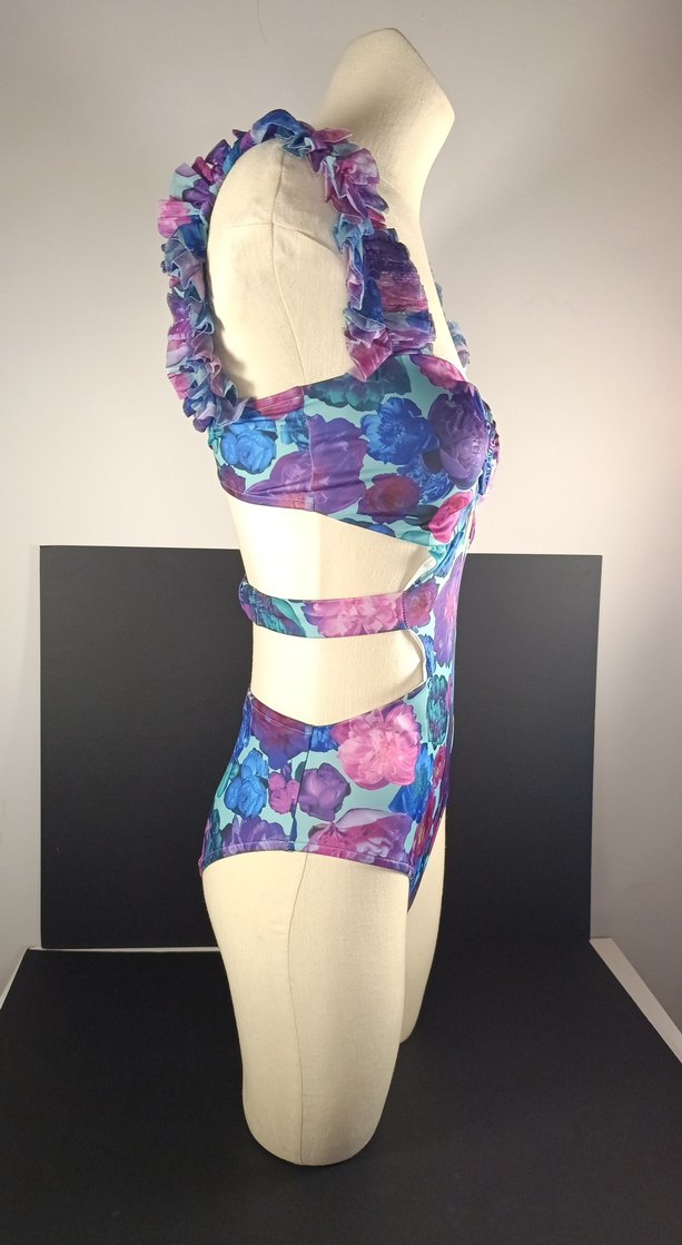 Çiçek Desenli Strappy Kadın Mayo - Görsel 3