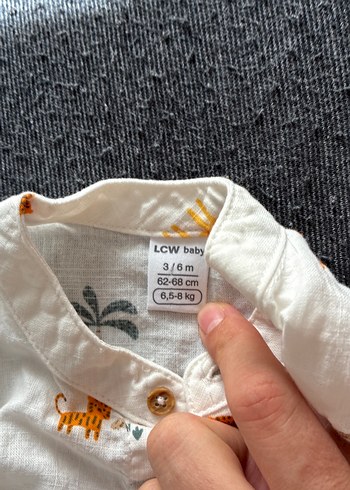 3 Ay Beden yeşil Renk LCW 3-6 aylık erkek bebek takımı