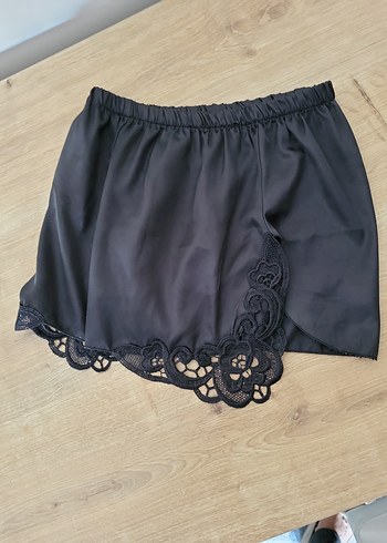 Siyah Dantelli Mini Strappy Gecelik Takımı - Görsel 2