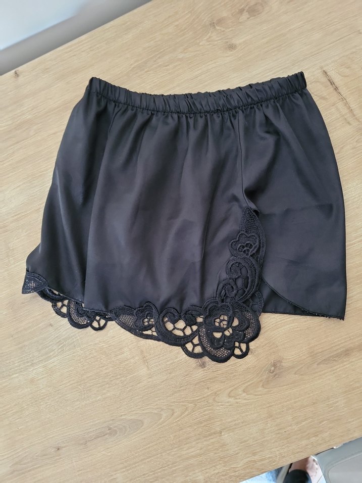 Siyah Dantelli Mini Strappy Gecelik Takımı - Görsel 2