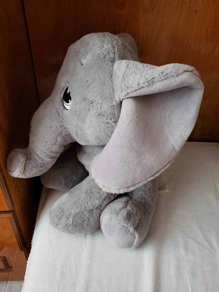 Gri Peluş Fil Oyuncak - Görsel 3