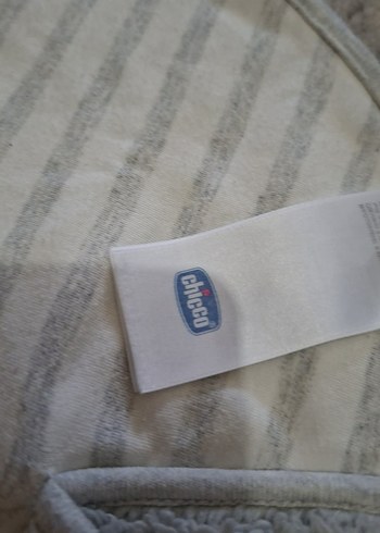 Chicco Gri Nakışlı Bebek Battaniyesi kundak - Görsel 5