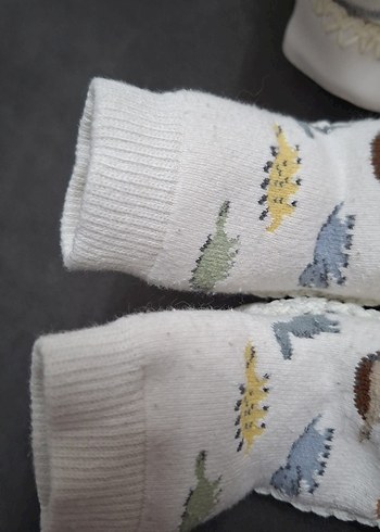 2 li Nakışlı Desenli Erkek Çocuk Çorap patik - Görsel 4