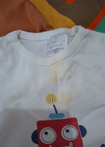 6 adet Renkli Baskılı Kısa Kollu Bebek Body - Görsel 6