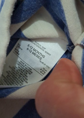 gap Mavi Çizgili GAP Erkek Bebek Body - Görsel 3