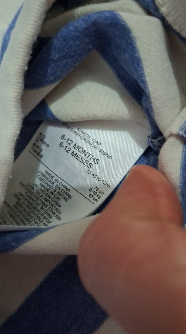 gap Mavi Çizgili GAP Erkek Bebek Body - Görsel 3