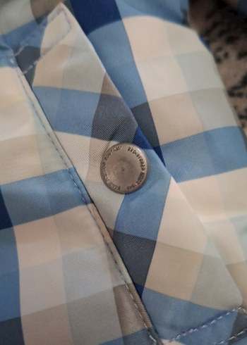 kanz Erkek Çocuk Mavi Ekose Kapüşonlu Mont - Görsel 3