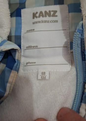 kanz Erkek Çocuk Mavi Ekose Kapüşonlu Mont - Görsel 5