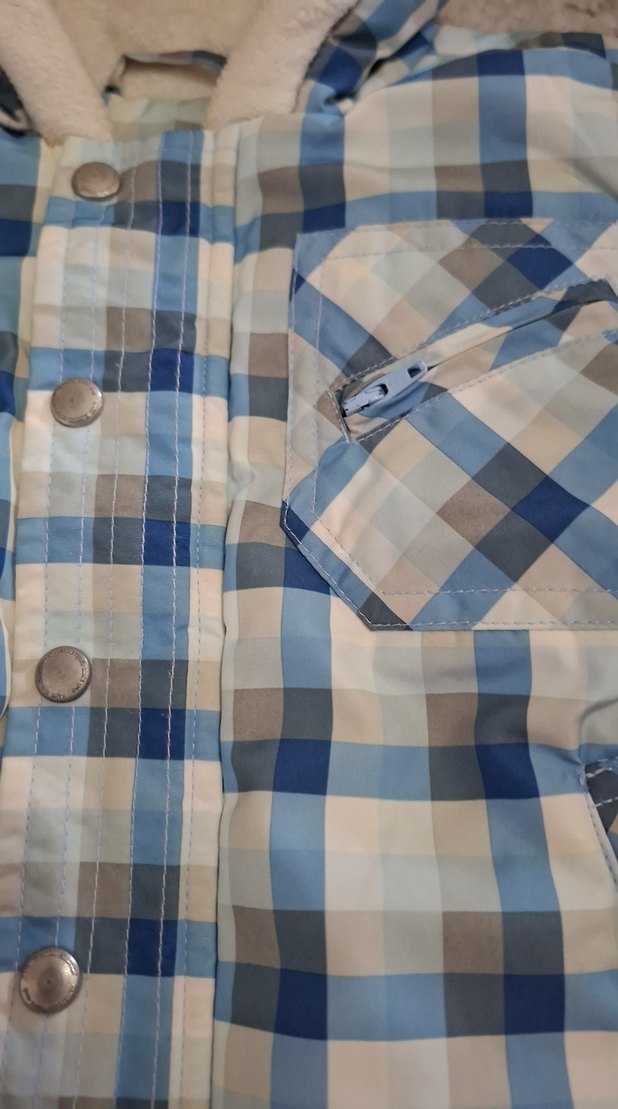 kanz Erkek Çocuk Mavi Ekose Kapüşonlu Mont - Görsel 2