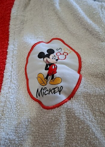 Beyaz Çocuk Baskılı Bornoz - Görsel 3