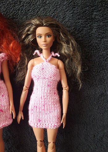 Beden Pembe Elbiseler barbie bebeklere uyumlu