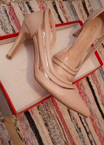 38 Beden Bej Stiletto Topuklu Kadın Ayakkabı