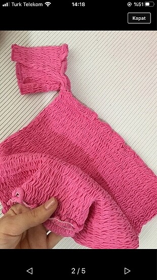 Koton Pembe Kol Detaylı Üst