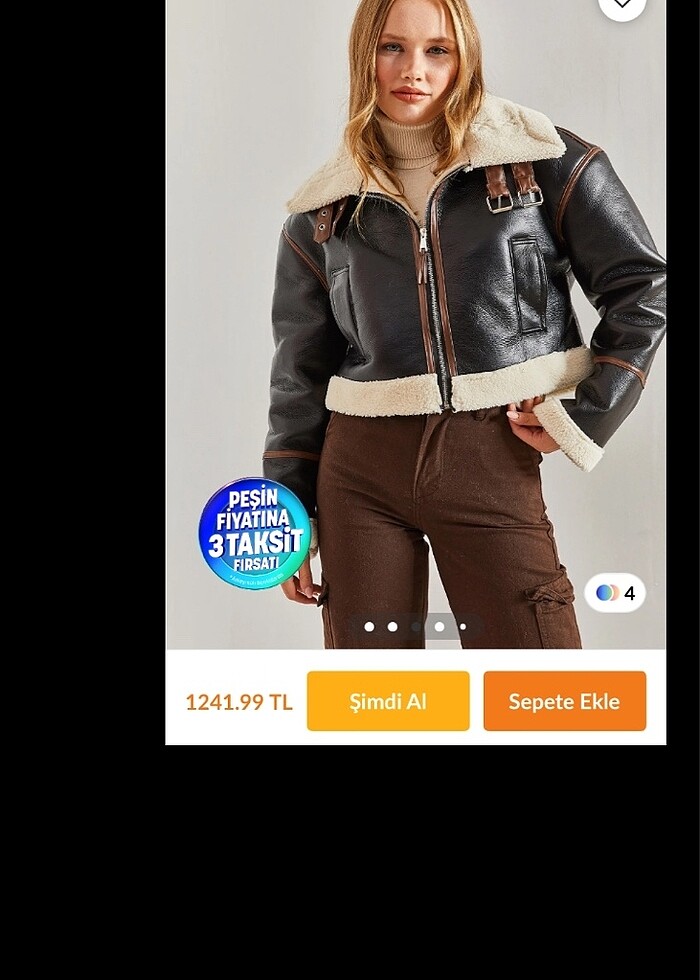 yakası kemerli lamine ceket mont deri - Görsel 3