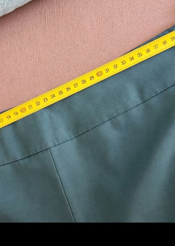 Bohem Ofis Midi Turkuaz Hamile Eteği - Görsel 4