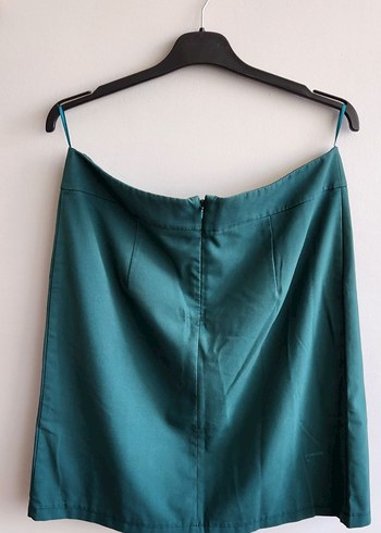 Bohem Ofis Midi Turkuaz Hamile Eteği - Görsel 2