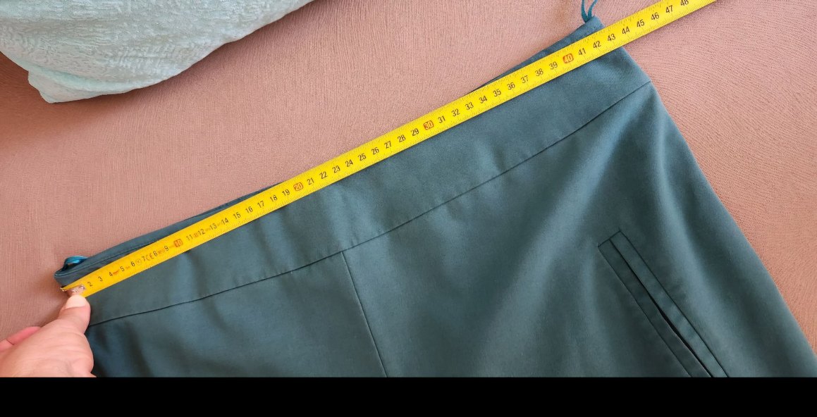 Bohem Ofis Midi Turkuaz Hamile Eteği - Görsel 4