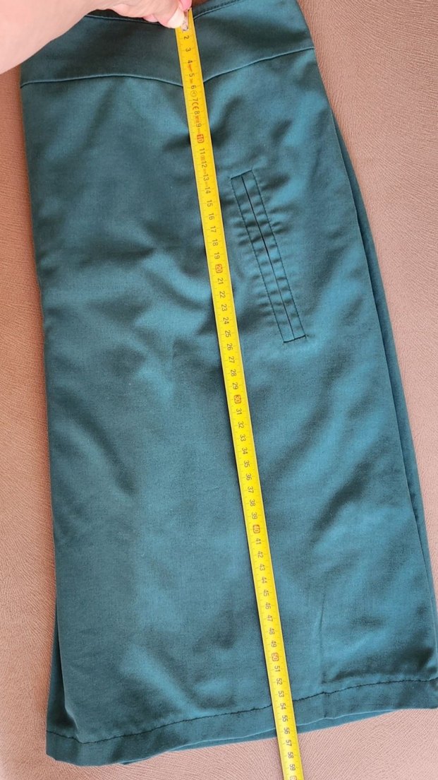 Bohem Ofis Midi Turkuaz Hamile Eteği - Görsel 5