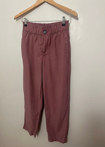 xs Beden bordo Renk Zara Keten Geniş Paça Pantolon