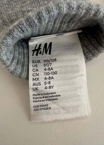 H&M çocuk Gri Triko Eldiven