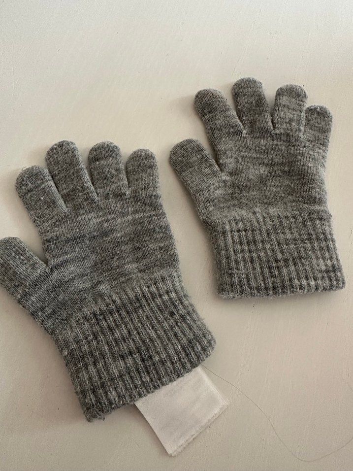çocuk Gri Triko Eldiven - Görsel 2