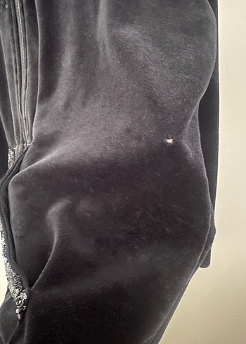 xxl Beden Siyah Kapüşonlu Payetli ve İşlemeli Sweatshirt