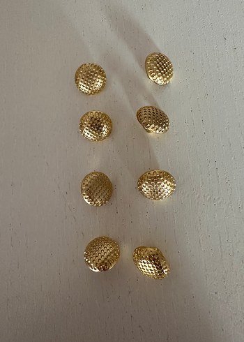 Metal Altın Renkli Parlak Gömlek düğmesi - Görsel 2