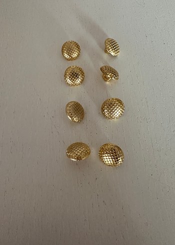 Metal Altın Renkli Parlak Gömlek düğmesi - Görsel 3
