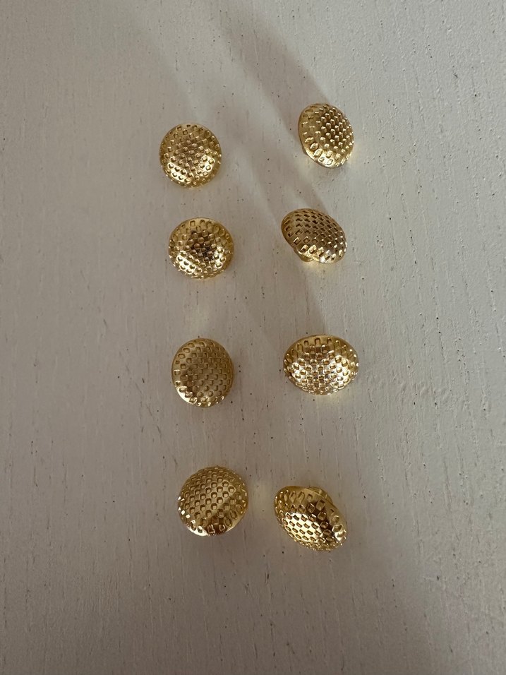 Metal Altın Renkli Parlak Gömlek düğmesi - Görsel 2
