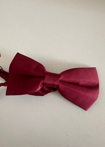 Erkek Bordo Düz Papyon - Görsel 6