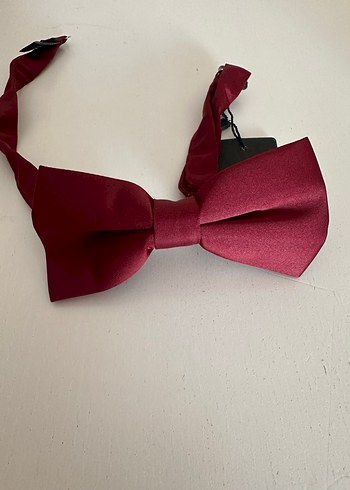 Erkek Bordo Düz Papyon - Görsel 2