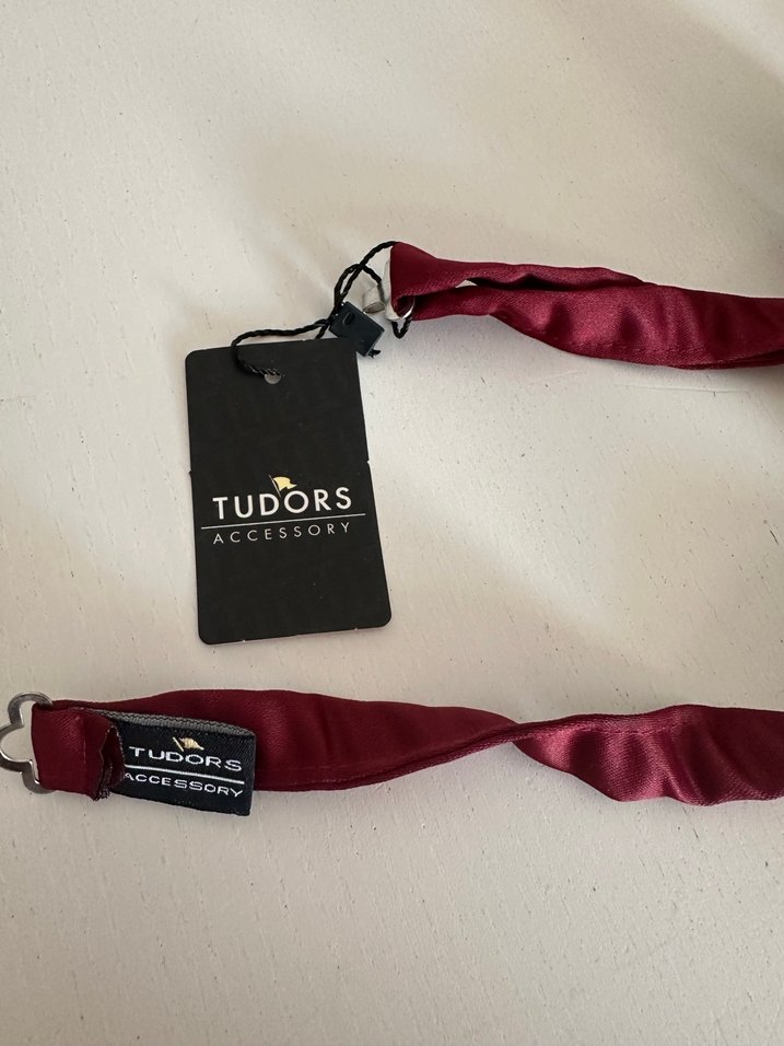 Erkek Bordo Düz Papyon - Görsel 4